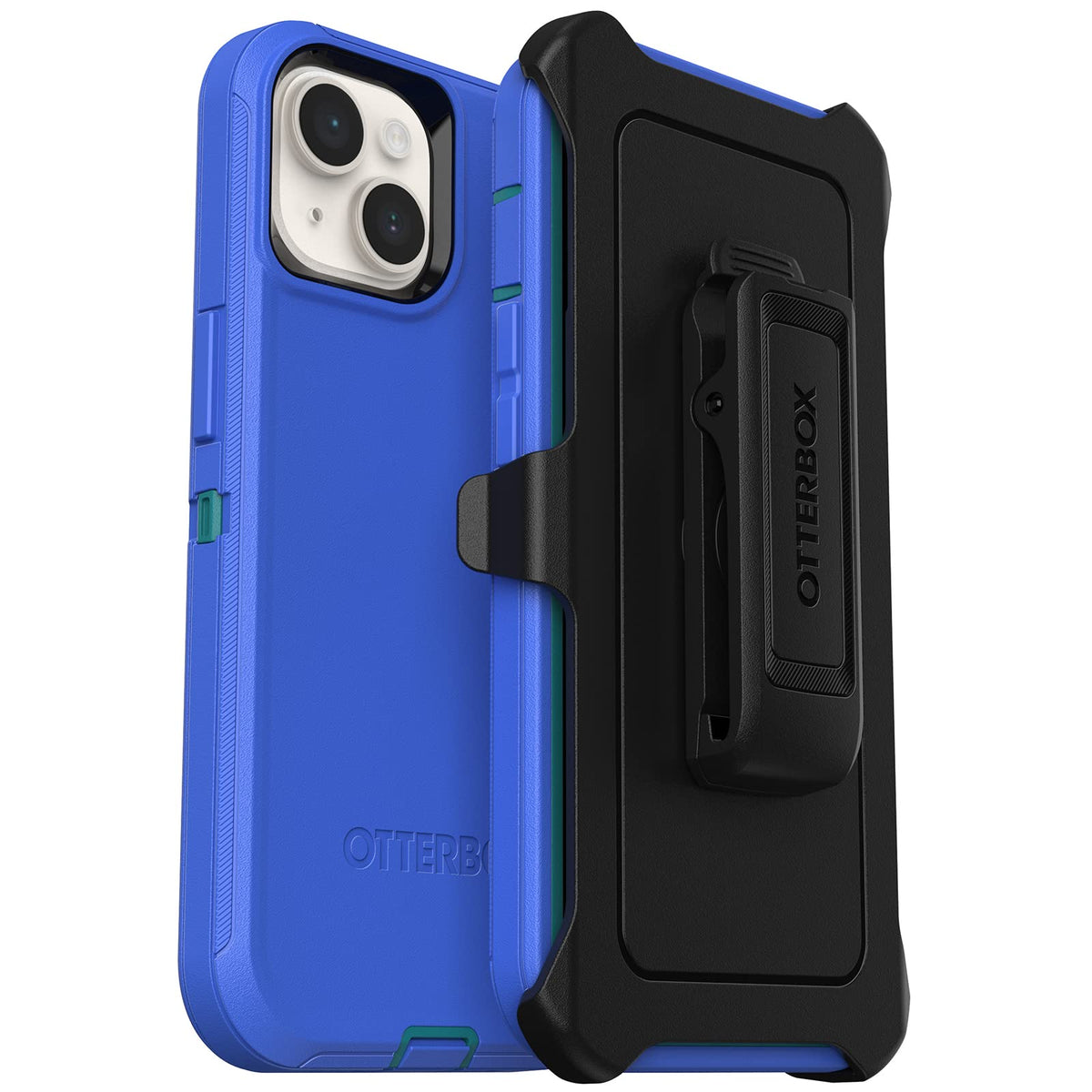 OtterBox DEFENDER SERIES SCREENLESS EDITION para iPhone 14 Plus - RAIN CHECK (Azul)