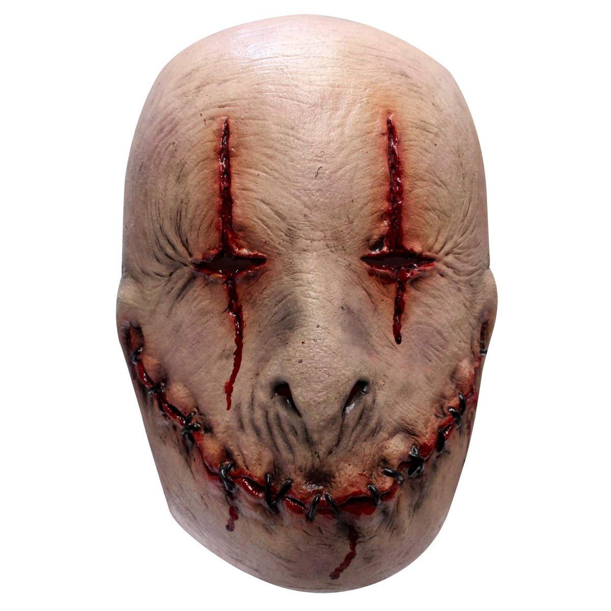 Ghoulish Productions Smiley, Máscara de Asesino Creepy de Miedo, Disfraz de Monstruo sin Ojos