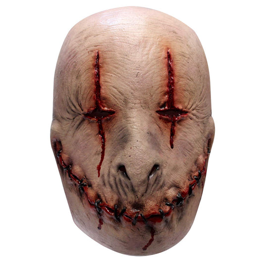 Ghoulish Productions Smiley, Máscara de Asesino Creepy de Miedo, Disfraz de Monstruo sin Ojos
