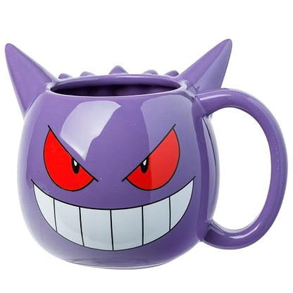 Silver Buffalo Pokemon - Taza esculpida 3D de cerámica con gengar, 20 onzas