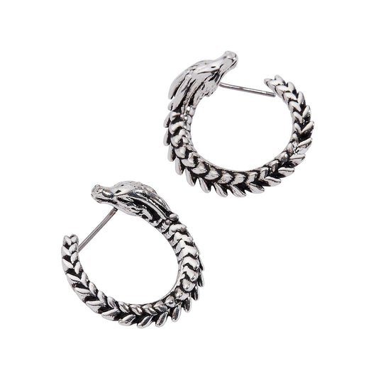Alex and Ani HOUSE OF THE DRAGON® - arete inspirados en aros y tachuelas, sin níquel, acabado hipoalergénico