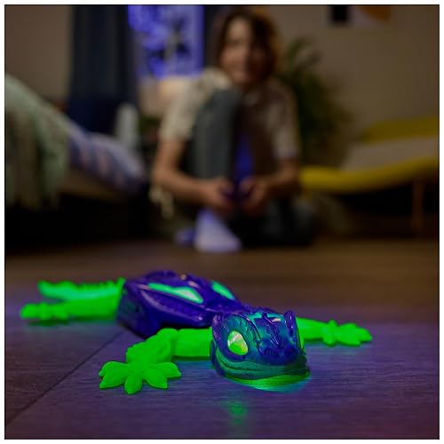 Hex Bots, Glow-in-The-Dark Gecko, Juguetes robóticos por Control Remoto Recargables, Juguetes Que Trepan por Las Paredes para gastar bromas, para niños y niñas a Partir de 4 años