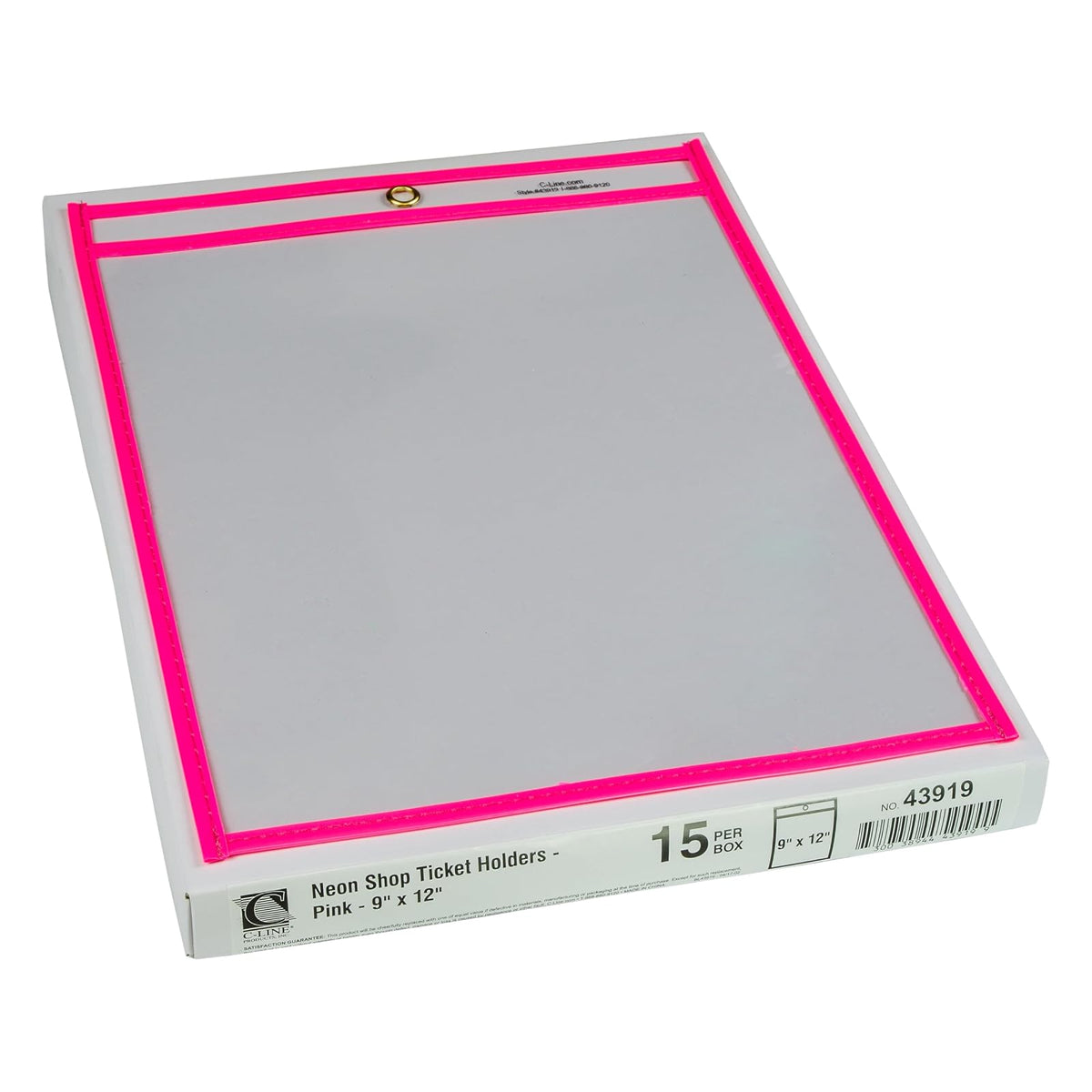 C-Line - Soporte para billetes de tienda (22,8 x 30,5 cm), color neón, Rosado, Box of 15