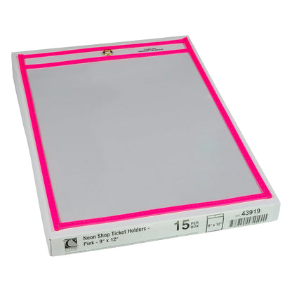 C-Line - Soporte para billetes de tienda (22,8 x 30,5 cm), color neón, Rosado, Box of 15