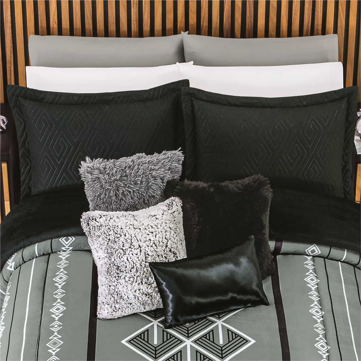 Colchas Concord Cobertor Pachi Flannel, Color Gris, 100% Poliéster, Tamaño King Size, Queen Size, Manta Cálida y Suave para Cama, Ideal para Invierno, 1 Pieza
