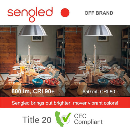 Sengled - foco de luz Alexa, bombillas inteligentes, bombillas inteligentes que funcionan con Alexa y Google Assistant, bombillas WiFi A19 de luz diurna (5000 K), no requiere concentrador, 800 lm