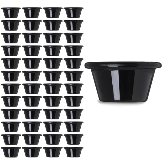 Carlisle 4312203 negro 2 onzas. Suave Ramekin (caja de 48)