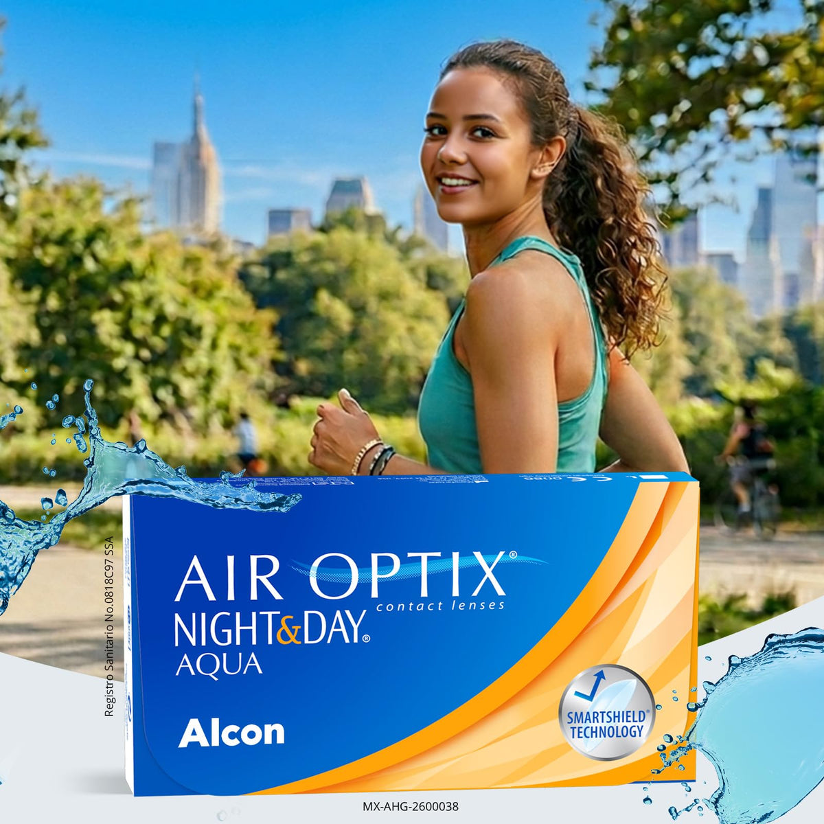 Air Optix Night & Day Aqua Lentes de contacto, 6 lentes, Dioptrías -0.75