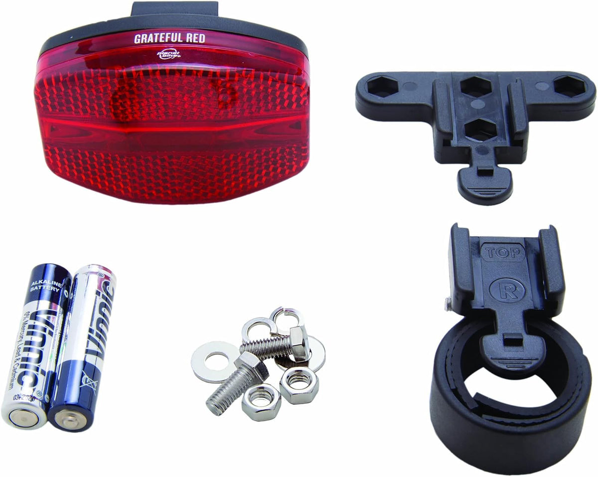 Planet Bike Grateful - Luz Trasera para Bicicleta, Color Rojo