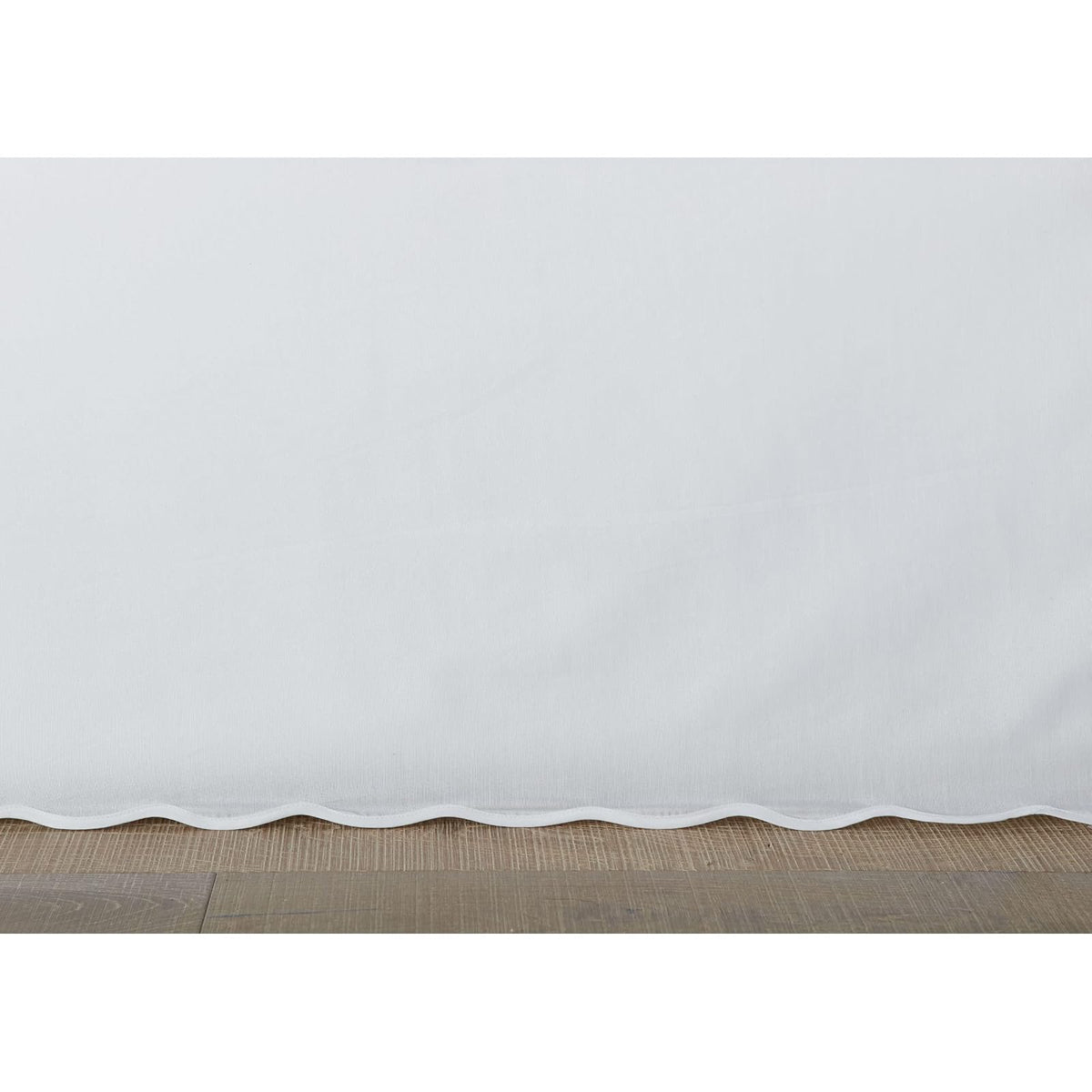 Stone Cottage - Falda de Cama King, Falda de Cama de algodón a Medida con Esquinas divididas, Juego de Ropa de Cama Ideal Simple (Blanco Macizo, King)