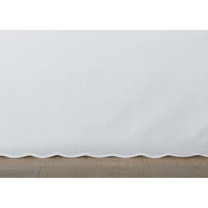 Stone Cottage - Falda de Cama King, Falda de Cama de algodón a Medida con Esquinas divididas, Juego de Ropa de Cama Ideal Simple (Blanco Macizo, King)