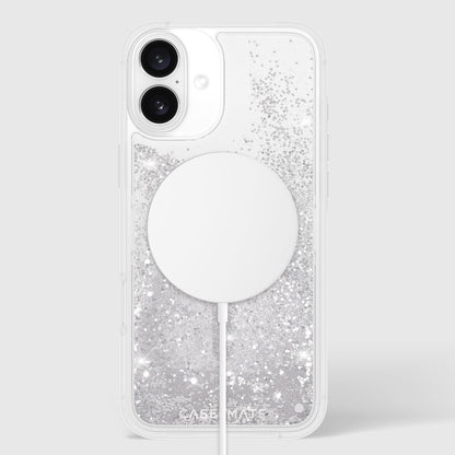 Case-Mate - Funda para iPhone 16 Plus [Compatible con MagSafe] - Funda para teléfono con Purpurina líquida Brillante con protección contra caídas de 12 pies, Cubierta magnética Premium para iPhone 16