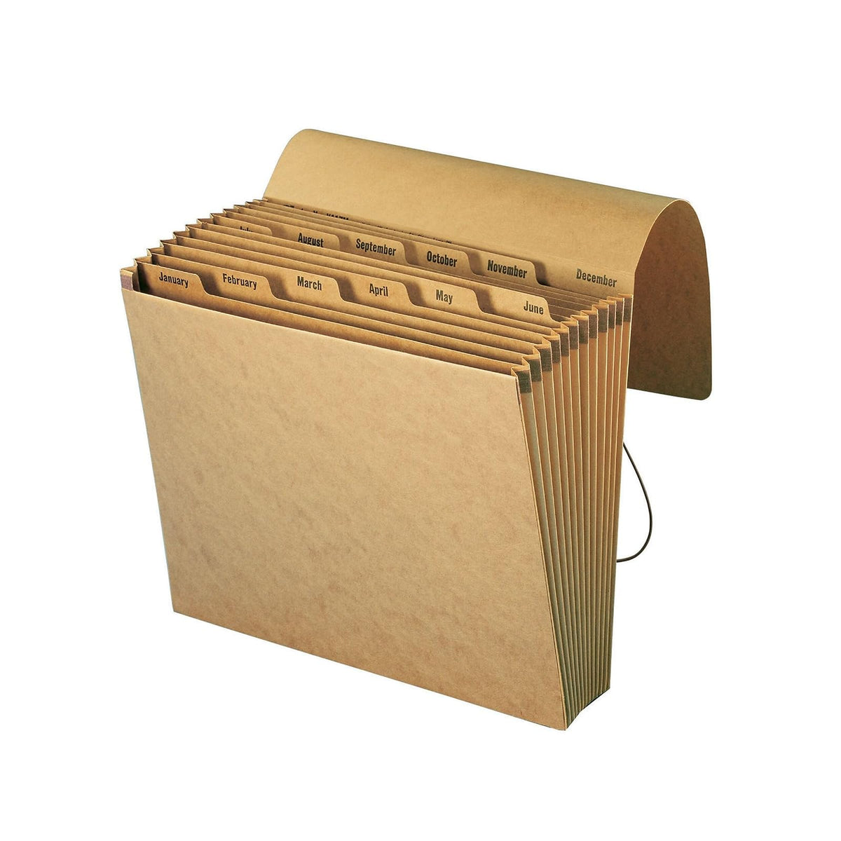 Smead Expanding File, Monthly (Jan.-Dec.), 12 Pockets, Flap and Cord Closure, Letter Size, Kraft (70186)