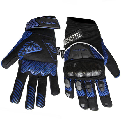 Benotto Guantes Ciclista MS-1156-18 Gel con Protector - Azul - Negro - XL