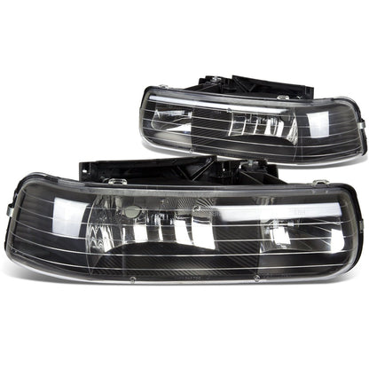 DNA Motoring Conjunto de Faros Delanteros Halogen, Negro, HL-OH-CS99-2P-BK - Negro -