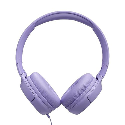 JBL Tune 520C USB-C - Auriculares en la Oreja con Cable de Alta resolución, Color Morado