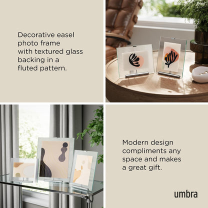 Umbra Marco de Fotos de Cristal, Cromo, 10 x 15/13 x 18 cm