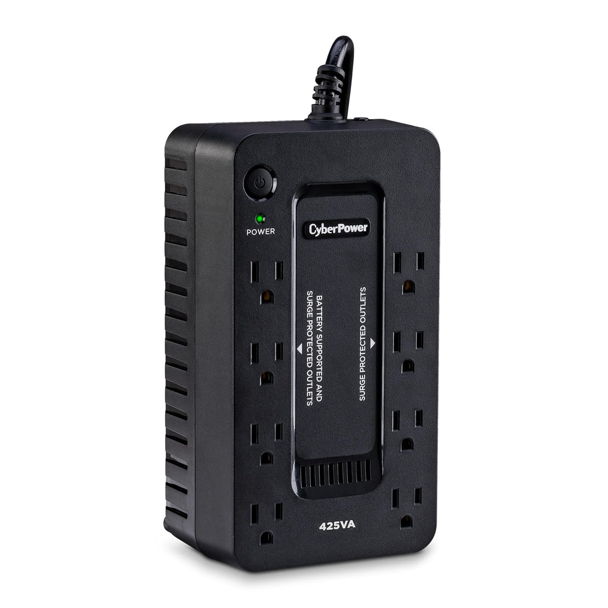 CyberPower Sistema UPS Compacto Serie ST, 8 Tomacorrientes y USB - Compacto - 425VA