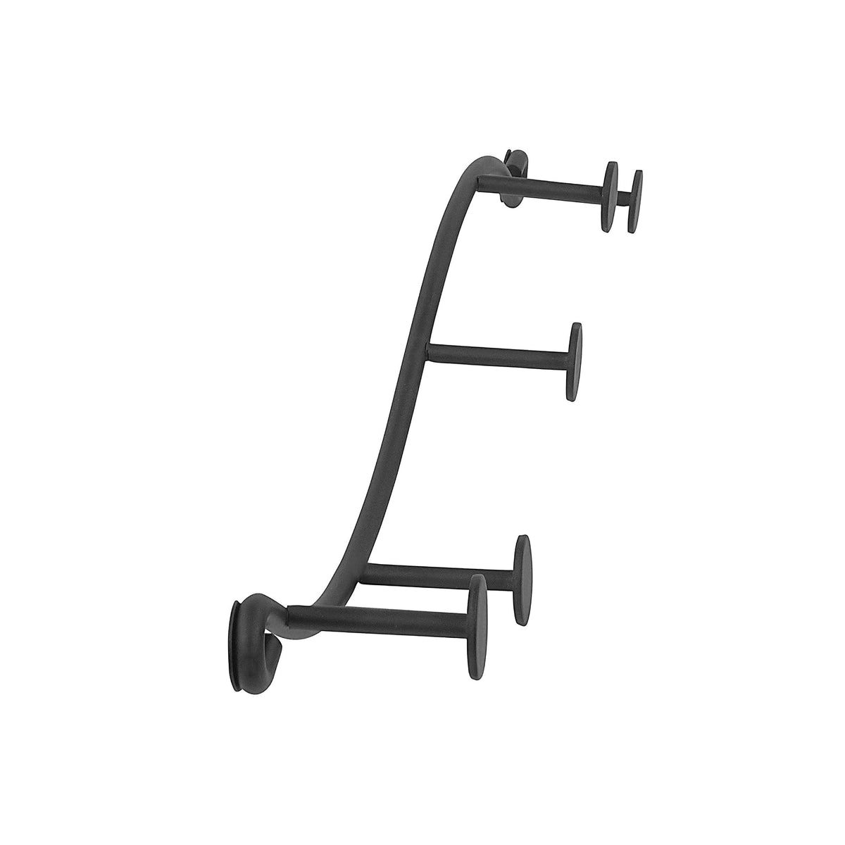 Spectrum 65010 Sweep - Perchero de Pared con 5 Ganchos, Transicional, Negro, 1