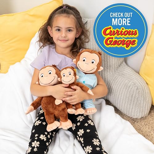 Kids Preferred - Peluche de Mono de Jorge el Curioso para niños, Animal de Peluche de Juguete Suave y Bonito para abrazar, Regalo para bebés, niños y niñas, Peluche de 30 cm