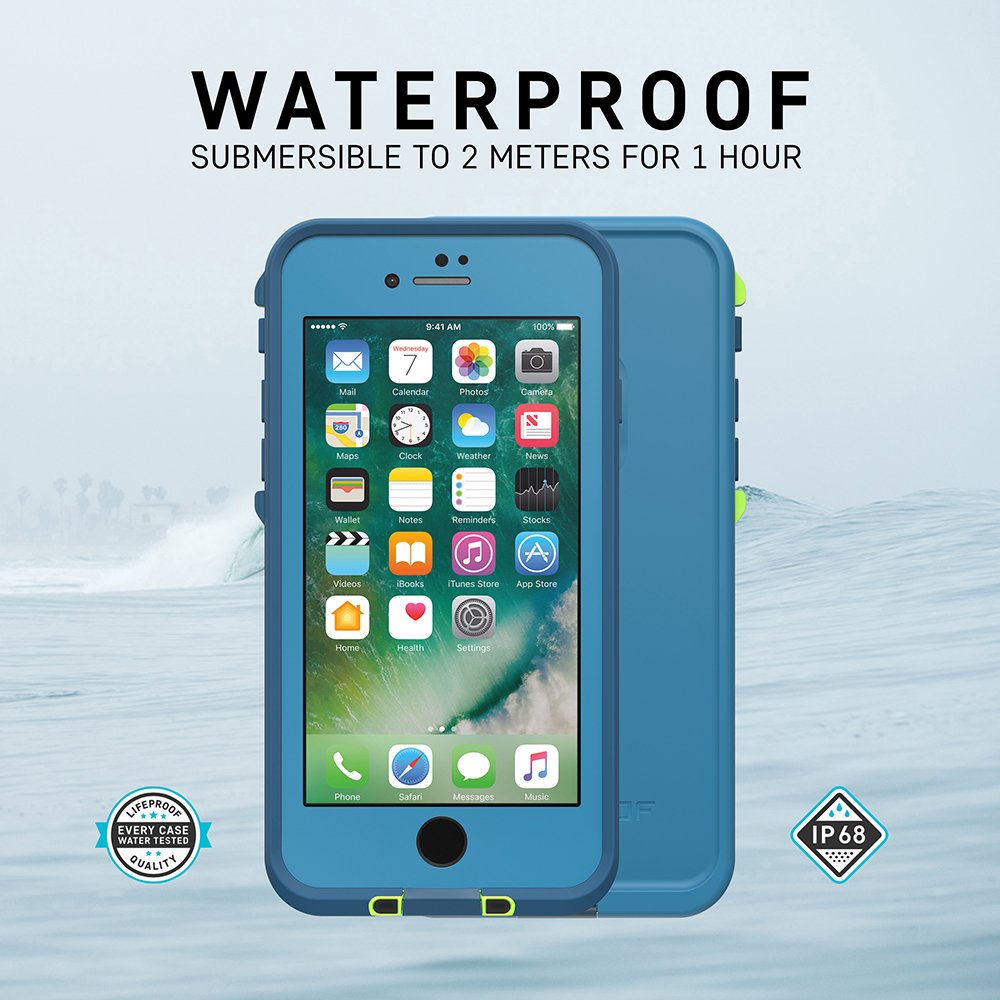 Lifeproof FRĒ SERIES Protector a prueba de agua para iPhone 8 (solamente) - Empaque Retail - BANZAI (azul/verde)