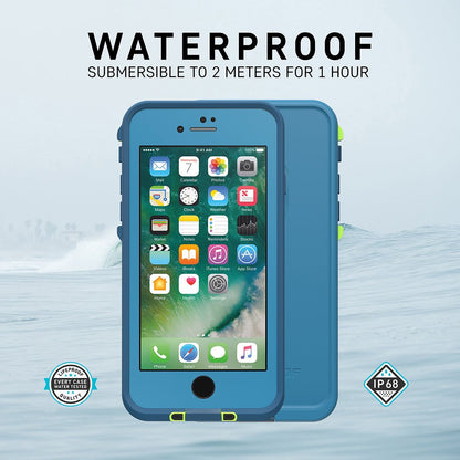 Lifeproof FRĒ SERIES Protector a prueba de agua para iPhone 8 (solamente) - Empaque Retail - BANZAI (azul/verde)