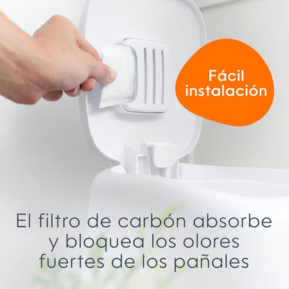 Filtros de Carbón Diaper Genie| Paquete de 4 | Compatible con los botes Diaper Genie Complete y Platinum