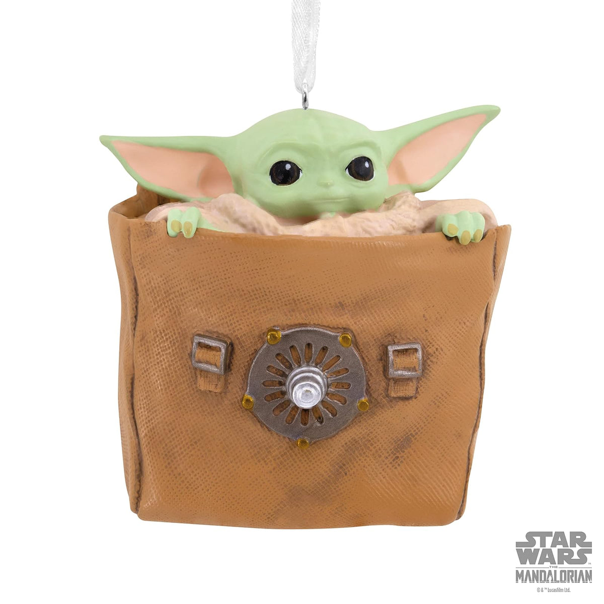 Hallmark Star Wars: The Mandalorian Grogu in Bag - Adorno navideño para el 4 de Mayo