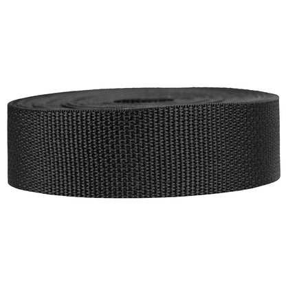 Strapworks Cincha de Polipropileno Utilitaria 2 Pulgadas - Negro - 1.5" x 50 yard