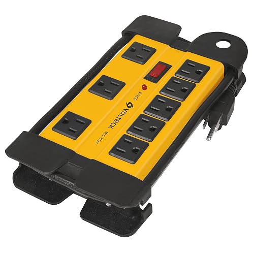 Volteck MUL-812X, Multicontacto uso industrial, 8 entradas, supresor, 1200 joules