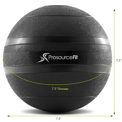 ProsourceFit Slam Medicine Balls 5, 10, 15, 20, 25, 30, 50lbs Smooth and Tread Textured Grip Dead Weight Balls for Strength and Conditioning Exercises, Cardio and Core Workouts