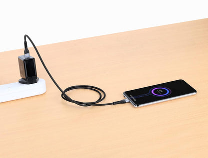 Manhattan Cable USB Tipo C a Tipo C de 2 Metros con Carga de 240 W Trenzado para Portátiles Teléfonos y Tabletas 356367
