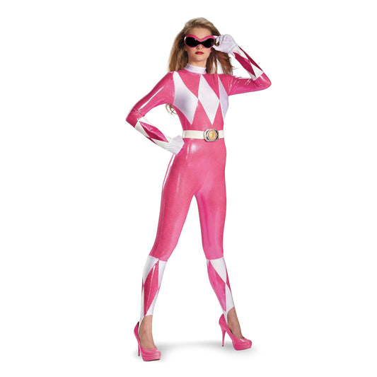 Disguise Sabans Mighty Morphin Power Rangers Rosa Ranger Sassy Bodysuit Disfraz, Color Multi, Talla Pequeño/4-6