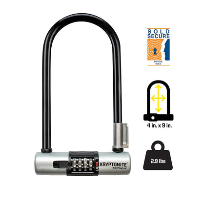 Kryptonite KryptoLok Standard Combo Candado | 12,7 mm, Negro