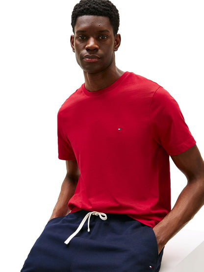 Tommy Hilfiger - Camisetas de Manga Corta de algodón con Cuello Redondo para Hombre, Ajuste Regular