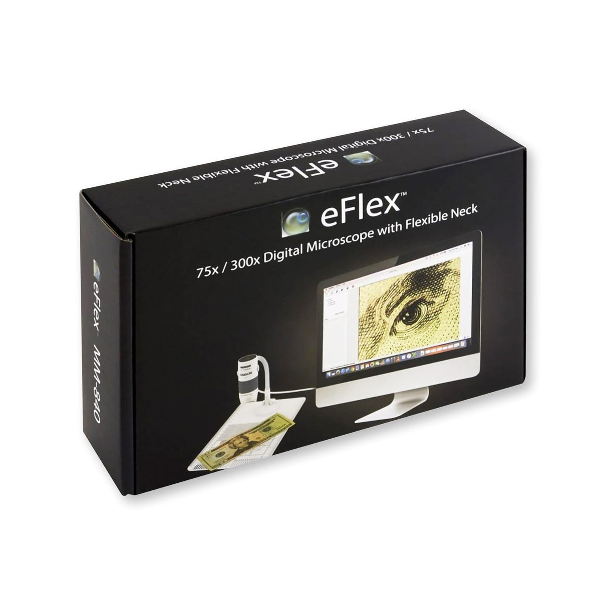 Carson eFlex 78x o 324x (Monitor de 27") Microscopio Digital USB con luz LED con Soporte y Base Flexibles (MM-840)