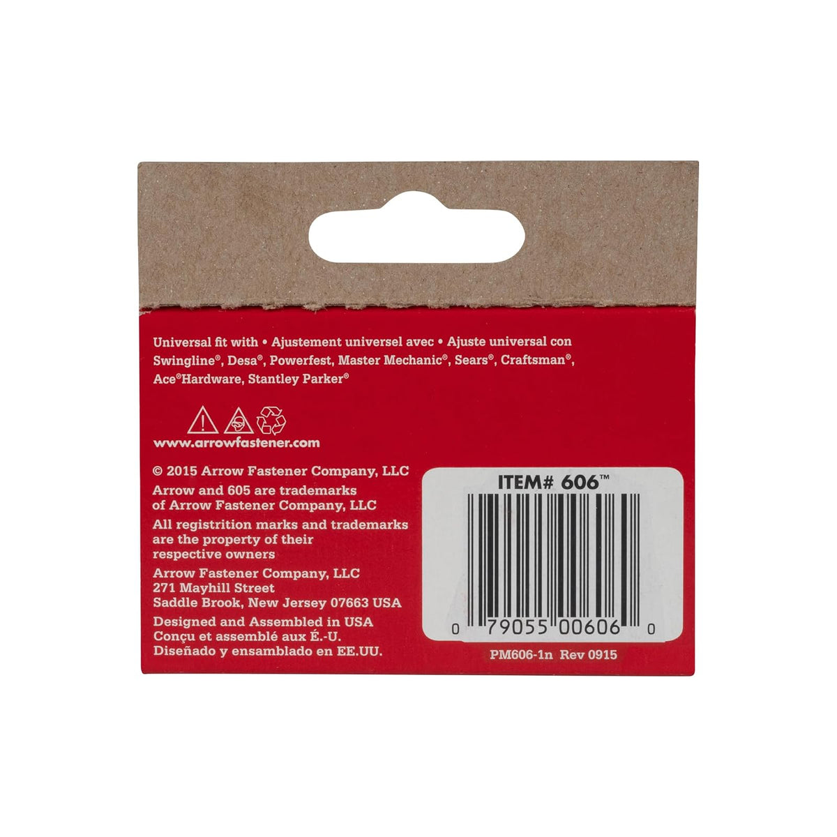 Arrow 60630 - Grapas de corona ancha para pistolas de grapas y grapadoras, uso para tapicería, manualidades, reparaciones generales, longitud de pierna de 3/8 pulgadas, ancho de corona de 1/2