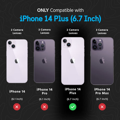 Case-Mate Pelican Voyager - Funda magnética con Clip para cinturón para iPhone 14 Plus Compatible con MagSafe, con protección contra caídas de Grado Militar de 18 pies - Transparente