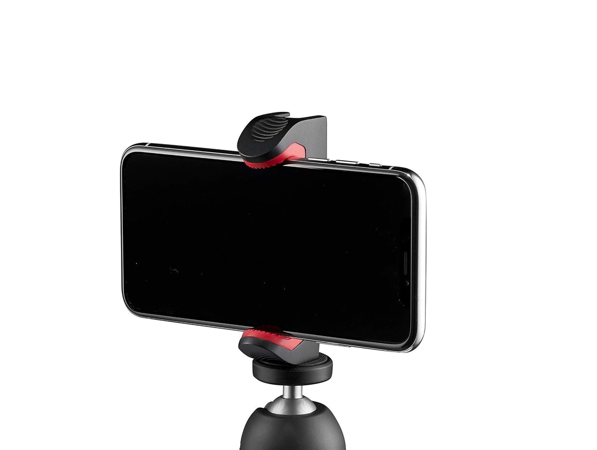Manfrotto - Abrazadera Universal para Smartphone, versión Pro (MCPIXI), para Mini trípode, trípode de Mesa, trípode Compacto, vlogging, Negro