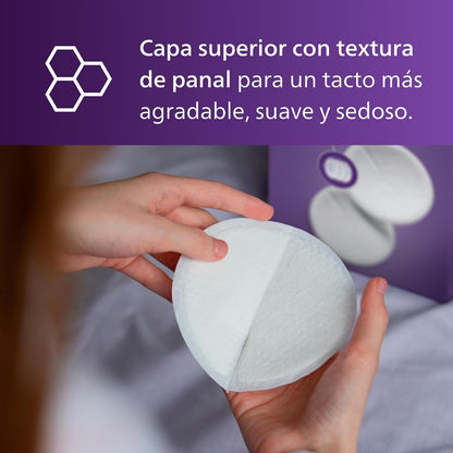 Philips Avent Pads de Lactancia Desechables | Protección y comodidad durante la lactancia | Absorción confiable | Diseño discreto para uso diario | 60 pz | SCF254/61