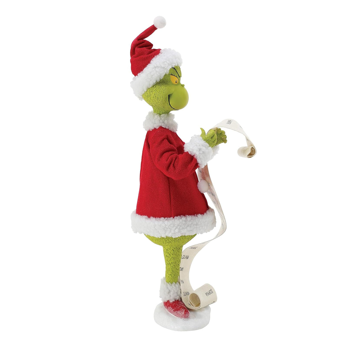 Department 56 Possible Dreams Dr. Seuss Grinch Holding Nice List Figurine, 12 Pulgadas, Multicolor