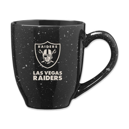 Rico Industries Taza de Cerámica NFL Grabada con Láser 16 oz - Las Vegas Raiders LV Black
