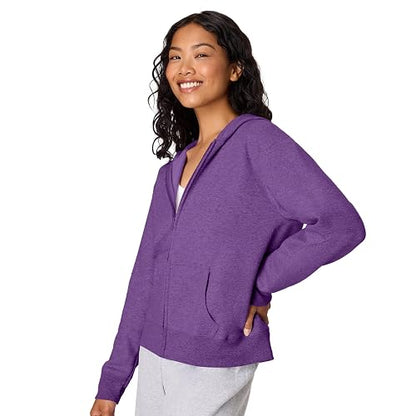 Hanes Sudadera con Capucha y Cierre Completa Ecosmart Chamarra de Calentamiento o Pista para Mujer