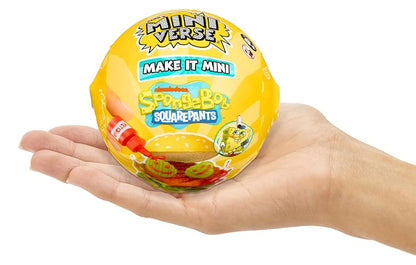 MINIVERSE, Comida Miniatura, Make It Mini Bob Esponja Pantalones Cuadrados, Juguete Sorpresa, Cápsula Misteriosa
