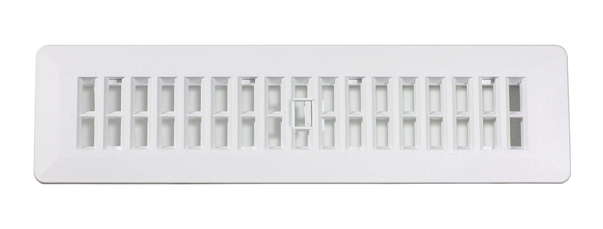 Decor Grates PL212-WH - Registro de piso de plástico, 5 cm x 30 cm, color blanco