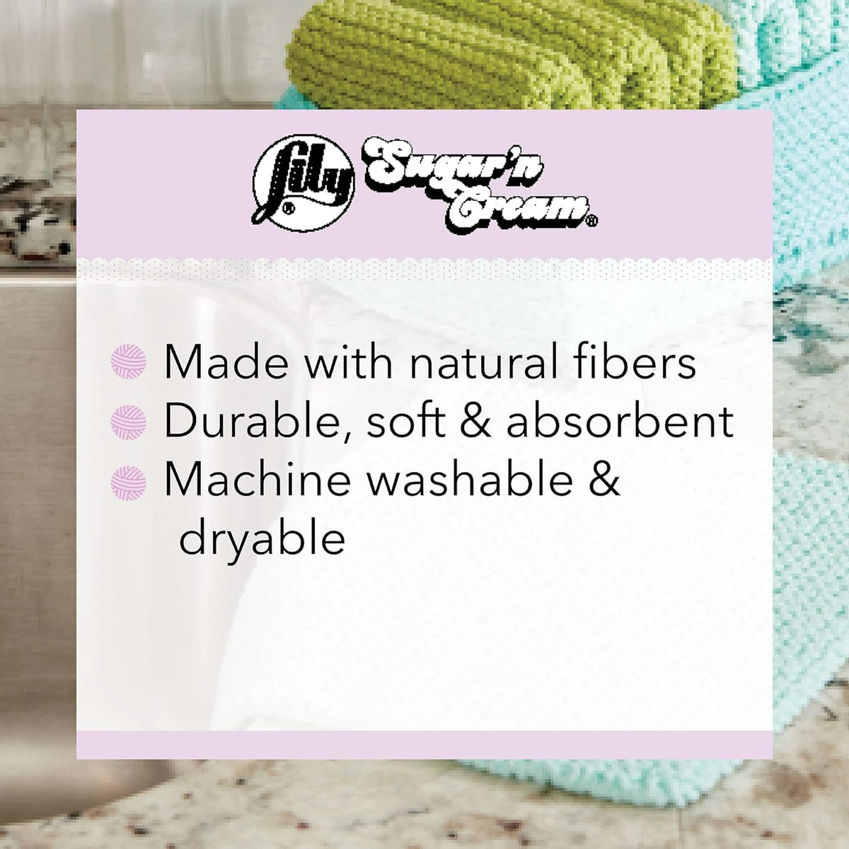 Lily Sugar N Cream Conos - Hilo de popurrí - 1 paquete de 14 oz/400 g - Algodón - #4 M - 706 yardas - Tejer/Crochet