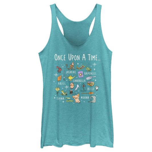 Disney Princess Once Upon a Time Tri-Blend Racerback Layering Tank CamisetaMujer