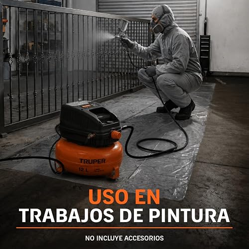 Truper COMP-12S, Compresor libre de aceite compacto 12L, 1 HP 127 V