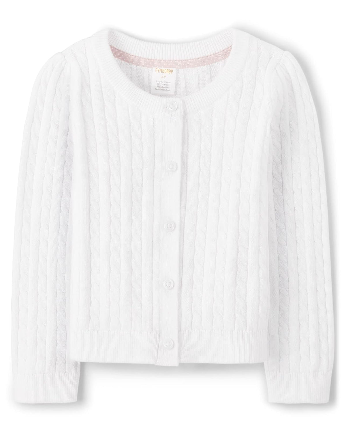 Gymboree Cárdigan Tejido de Manga Larga para Niña - Blanco - 6