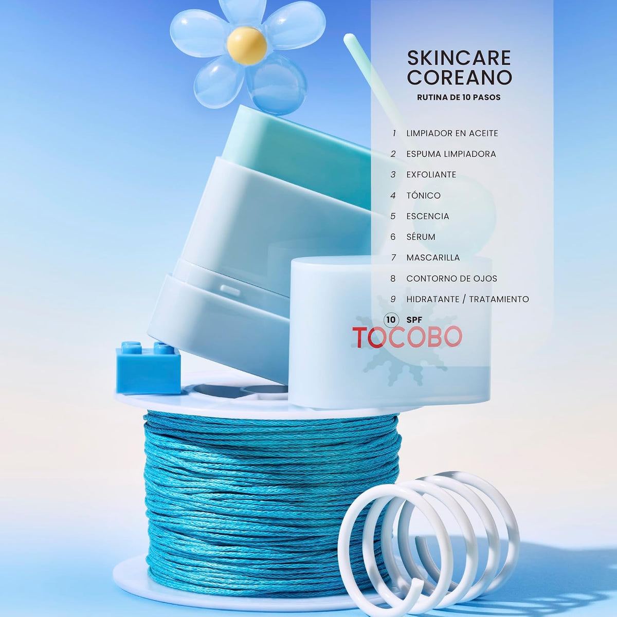 TOCOBO Key Ring Azul, Llavero Decorativo Compacto para Bolsa, Mochila o Llaves, Accesorio K-Beauty Coleccionable, No Incluye Solar